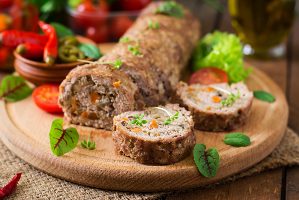 Meatloaf with Speck and Seasoned Nameko mushrooms