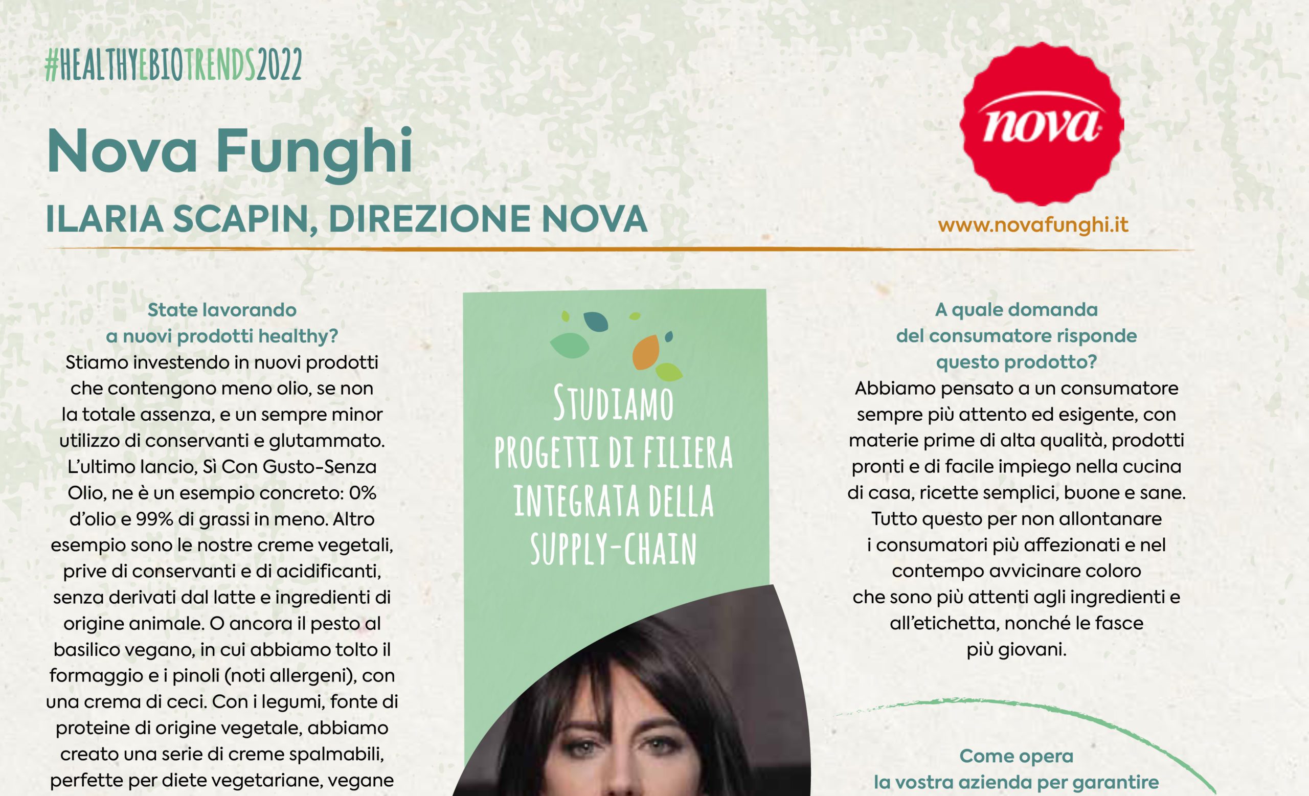 Nova Funghi per HEALTHY E BIO TRENDS 2022